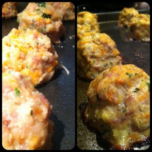 Turkey Meatballs, before and after baking