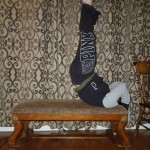 Form: Lay on a bench and grab under the end of it. Lift your legs up into the air, and use your core to make as straight of a line as possible.