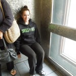 Move: Wall sit-I did this in the elevator and held it until I got to my floor.
Form: Sit against the wall and make sure your legs are bent at a 90 degree angle. Keep your core tight.