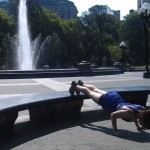Jessica looking strong as she keeps her core engaged, legs straight and elbows hugging in.