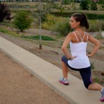 Lunges - keep thigh parallel to the ground without knee bending over your toes.