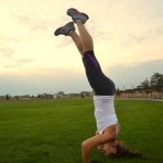 Headstand! Well...almost. This was as close as I got to getting a straight line but in the 5 minutes I spent trying to get it right, I got a great core workout. Try practice on a soft surface (like this grass) to allow yourself to forget the fear of falling and embrace the challenge!