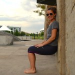 Wall sit against any wall. Keep knee-bend at a 90 degree angle and hold for at least 30 seconds. I did this one waiting for jury duty this morning! :)