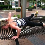 Who says you need flat ground to do pushups? Anywhere pushups for Betty Rocker's anywhere workouts. Keep the core tight and your legs engaged!