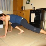 Anywhere workout challenge - mountain climbers. From a plank position, while engaging your core, and switch legs back and forth as quickly as possible