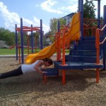 incline push-ups. Keep back straight and do as many as possible
