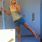 Not feeling so great and did not want to work out today but there are only a few days left in the anywhere fitness challenge. So I pulled from my barre class and did 30 sec of leg lifts each side. Tones the legs with minimal effort!