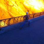 Never miss an opportunity to get an anywhere fitness workout in- heading up to Mumford and Sons at red rocks doing some alternating lunges!