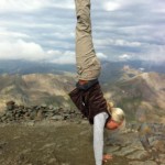 Handies handstand- we braved 5 miles, lingering thunderstorms, 2,400 feet elevation gain but I made my 26th summit in 2 hrs, a record time for me!