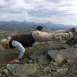 You really can work out anywhere! Stole this move from Betty Rocker's anywhere fitness challenge- declining pushups at 14,064 feet! Keep those elbows in tight and drop and do 20. Perfect grand finale to a hike