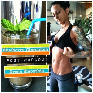 Blueberry-Cinnamon Post-Workout Green Smoothie