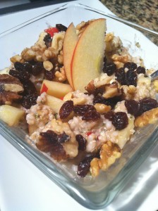 Apple Raisin Walnut Oatmeal