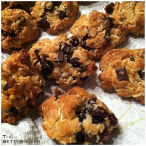 Chocolate Chunk Coconut Raisin Cookies - gluten free, dairy free, vegan