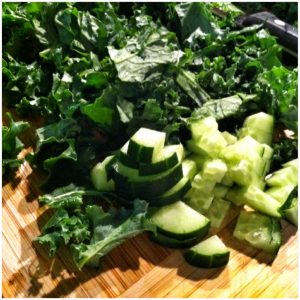 Kale and cucumber