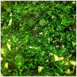 Sautee kale and garlic