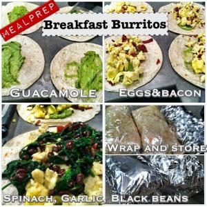 breakfast burritos prep