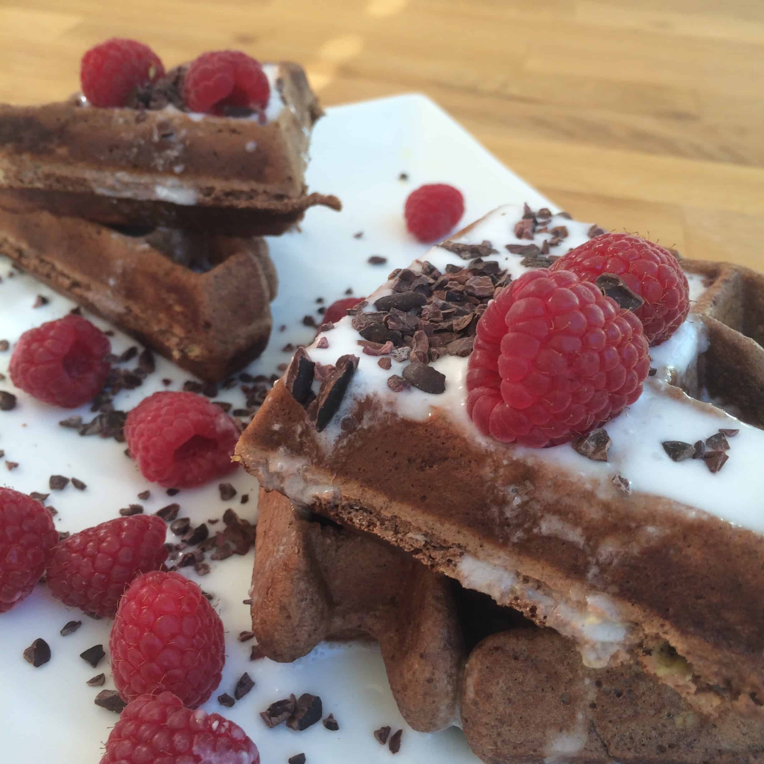Chocolate Protein Waffles (glutenfree, grainfree, dairyfree)