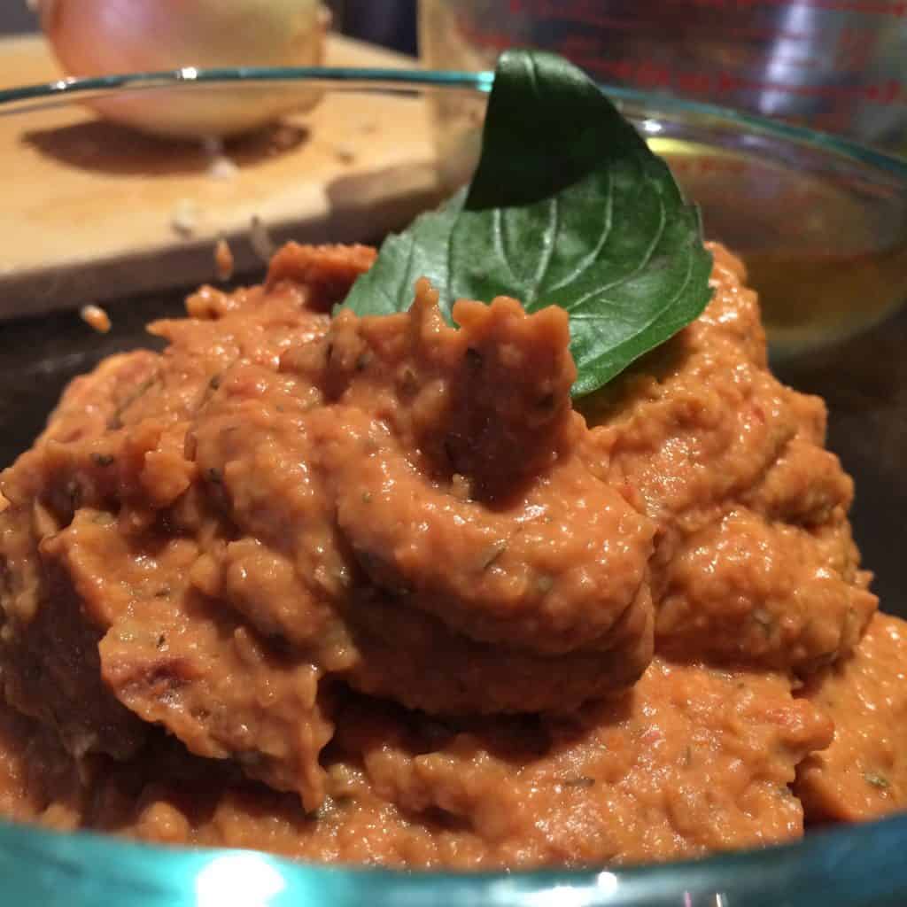 Sundried Tomato Pizza crust and toppings (gluten free, dairy free