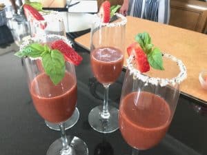 Betty Rocker, strawberry basil shooters, mocktail