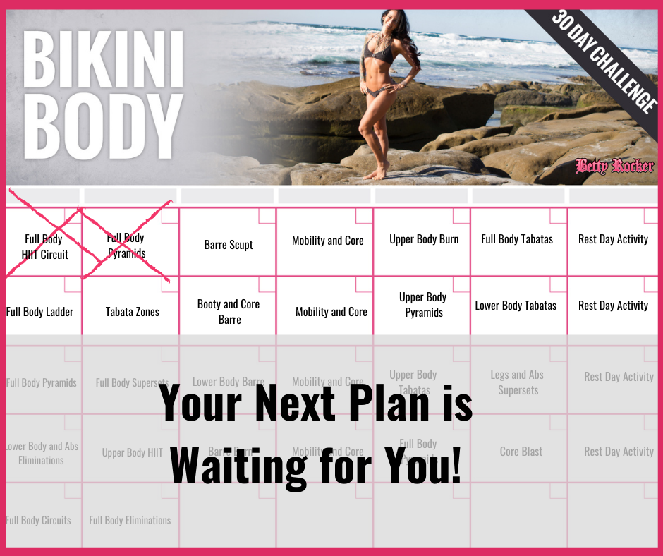 bikini body workout calendar