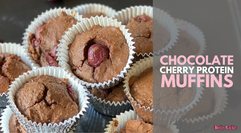Chocolate Cherry Protein Muffins